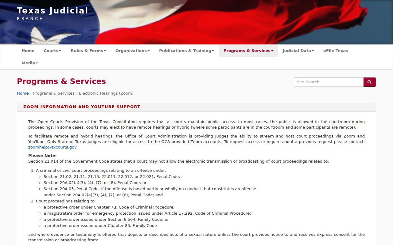 Carrizo Springs court docket Texas electronic hearing access guidance