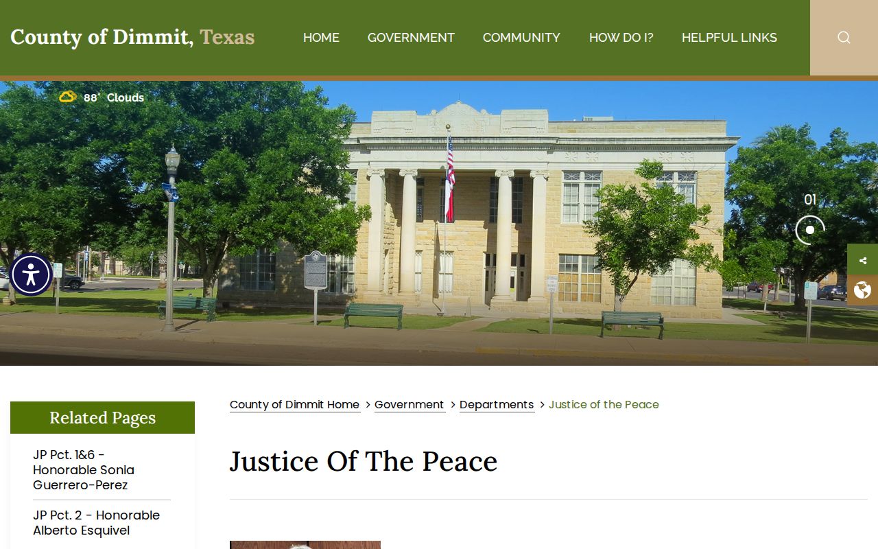 Dimmit County justice court precinct roster and docket contact routes